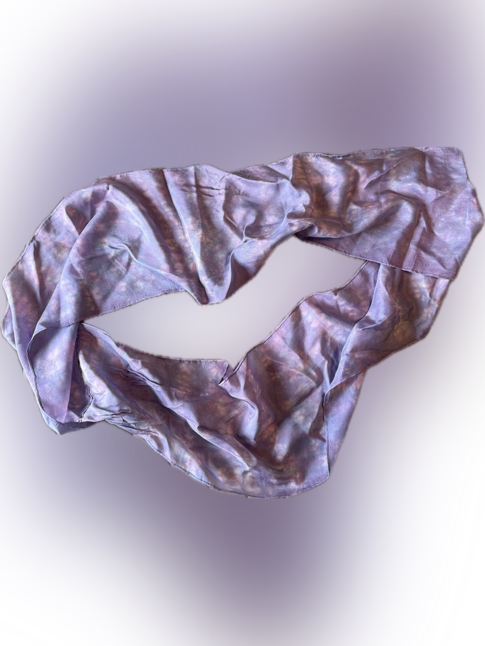 Circular Purple Silk Scarf